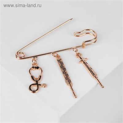 Булавка с подвесками «Медицина», 7 см, цвет чёрный золото  5114761 5114761 - фото 144