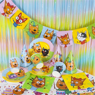 Колпак Три Кота Играем вместе Ассорти 6 шт 88015858