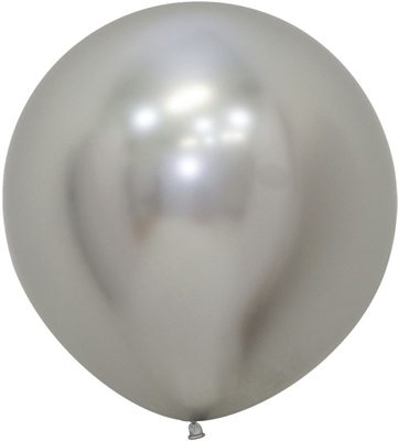 Шар (24"/61 см) Хром Серебро (981) 3 шт  SEMPERTEX 88014471 - фото 1839