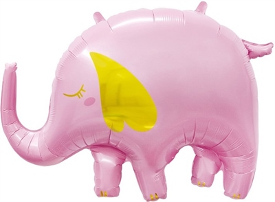 К 33 Слоник розовый / Elephant Pink / 1 шт /, Фольгированный шар 88049716 - фото 2535