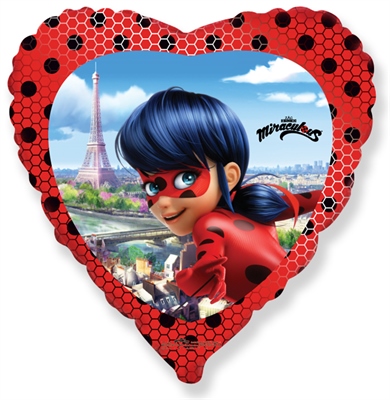 И 18 Сердце Леди Баг / Ladybug / 1 шт /, Фольгированный шар 88049668 - фото 2704