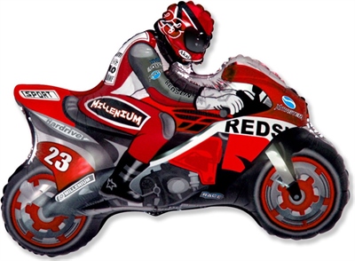 И 31 Мотоцикл (красный) / Motor bike / 1 шт /, Фольгированный шар 88049753 - фото 2711