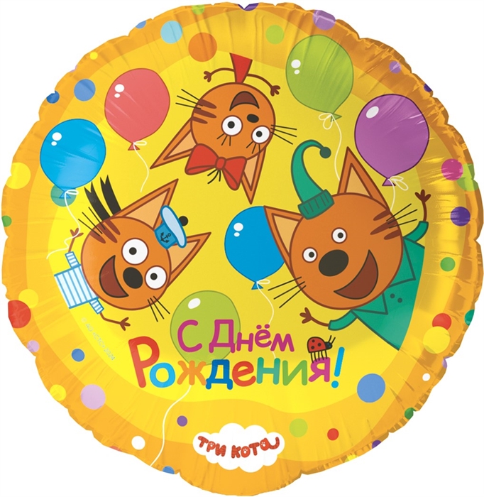 К  18''/46 см  Круг  Три Кота, Играем вместе, 1 шт. в уп., 88050162