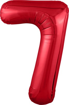 Шар (40''/102 см) Цифра Slim Красный №7  Agura 87994337 - фото 738
