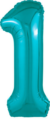 Шар (40''/102 см) Цифра Slim Океан №1  Agura 88019920 - фото 751