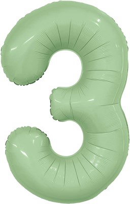 Шар (40''/102 см) Цифра Slim Олива №3  Agura 88031705 - фото 763