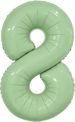 Шар (40''/102 см) Цифра Slim Олива №8  Agura 88031711 - фото 768