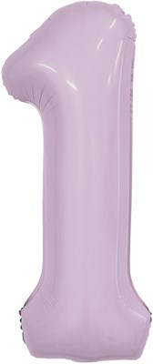 Шар (40''/102 см) Цифра Slim Орхидея №1  Agura 88031713 - фото 771