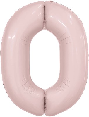 Шар (40''/102 см) Цифра Slim Пыльная роза №0  Agura 88034088 - фото 790