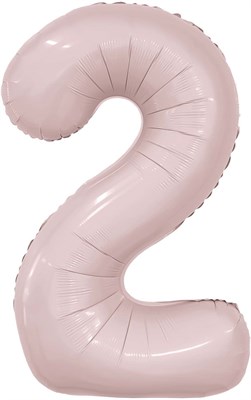 Шар (40''/102 см) Цифра Slim Пыльная роза №2  Agura 88031723 - фото 791