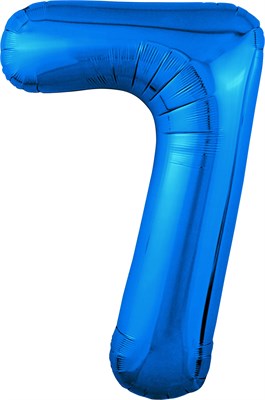 Шар (40''/102 см) Цифра Slim Синий №7  Agura 87994346 - фото 833