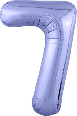 Шар (40''/102 см) Цифра Slim Сиреневый/пастельный фиолетовый/ №7  Agura 2139770 - фото 842