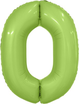 Шар (40''/102 см) Цифра Slim Фисташка Сатин №0  Agura 88026197 - фото 845