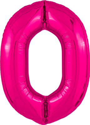 Шар (40''/102 см) Цифра Slim Фуксия Сатин №0  Agura 88026210 - фото 855
