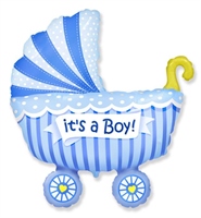 И 36 Коляска Это мальчик / Baby buggy boy / 1 шт /, Фольгированный шар 88049516
