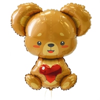 И 33 Мишка с валентинкой / LOVE BEAR / 1 шт /, Фольгированный шар 88049799