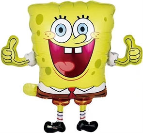 Шар (27''/69 см) Фигура, Весельчак Губка, 1 шт. в уп.,Китай 88050138