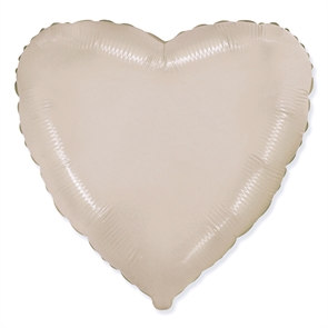 И 18 Сердце Кремовый / Satin crem, фольгированный шар 88050187