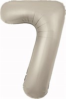 Шар (40''/102 см) Цифра Slim Кремовый Сатин №7  Agura 88022810