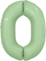 Шар (40''/102 см) Цифра Slim Олива №0  Agura 88031702