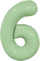 Шар (40''/102 см) Цифра Slim Олива №6  Agura 88031709