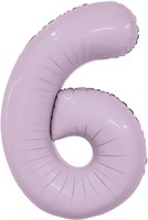 Шар (40''/102 см) Цифра Slim Орхидея №6  Agura 88031718
