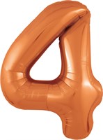 Шар (40''/102 см) Цифра Slim Папайя №4  Agura 88034092