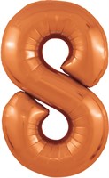 Шар (40''/102 см) Цифра Slim Папайя №8  Agura 88034096