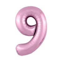 Шар (40''/102 см) Цифра Slim Розовый фламинго №9  Agura 2139798