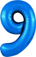 Шар (40''/102 см) Цифра Slim Синий №9  Agura 87994348