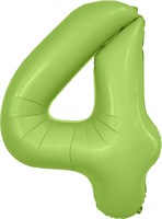 Шар (40''/102 см) Цифра Slim Фисташка Сатин №4  Agura 88024844