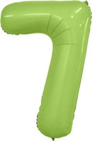 Шар (40''/102 см) Цифра Slim Фисташка Сатин №7  Agura 88026201