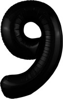 Шар (40''/102 см) Цифра Slim Черный блеск №9  Agura 88028766