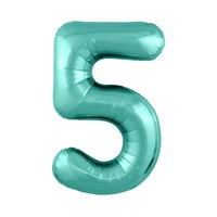 Шар (40''/102 см) Цифра Slim Бискайский зеленый №5  Agura 2139774
