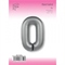 Шар (40''/102 см) Цифра SLIM Лунное серебро №0  FM 88048924 - фото 1091