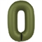 Шар (40''/102 см) Цифра SLIM Оливково-зеленый №0  FM 88048925 - фото 1126
