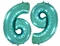 Шар (40''/102 см) Цифра Тиффани №6 FM 2129268 - фото 1188