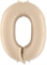 Шар (40''/102 см) Цифра Кремовый №0 FM 88023799 - фото 1219