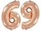 Шар (40''/102 см) Цифра Розовое золото №6 FM 2129259 - фото 1237