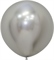 Шар (24"/61 см) Хром Серебро (981) 3 шт  SEMPERTEX 88014471 - фото 1839