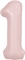 Шар (40''/102 см) Цифра Slim Пыльная роза №1  Agura 88049680 - фото 2681