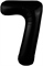 Шар (40''/102 см) Цифра Slim Черный блеск №7  Agura 88049739 - фото 2692