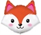 И 24 Лиса голова / Fox head / 1 шт /, Фольгированный шар 88049619 - фото 2730