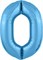 Шар (40''/102 см) Цифра Slim Голубой №0  Agura 2139786 - фото 702