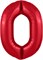 Шар (40''/102 см) Цифра Slim Красный №0  Agura 87994332 - фото 732
