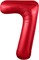 Шар (40''/102 см) Цифра Slim Красный №7  Agura 87994337 - фото 738