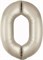 Шар (40''/102 см) Цифра Slim Кремовый Сатин №0  Agura 88022465 - фото 741