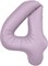 Шар (40''/102 см) Цифра Slim Орхидея №4  Agura 88031716 - фото 774