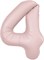Шар (40''/102 см) Цифра Slim Пыльная роза №4  Agura 88031725 - фото 793