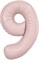 Шар (40''/102 см) Цифра Slim Пыльная роза №9  Agura 88031730 - фото 798